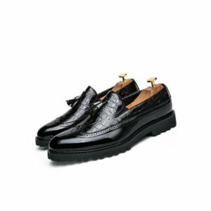 Glossy Tassel Brogue Shoes